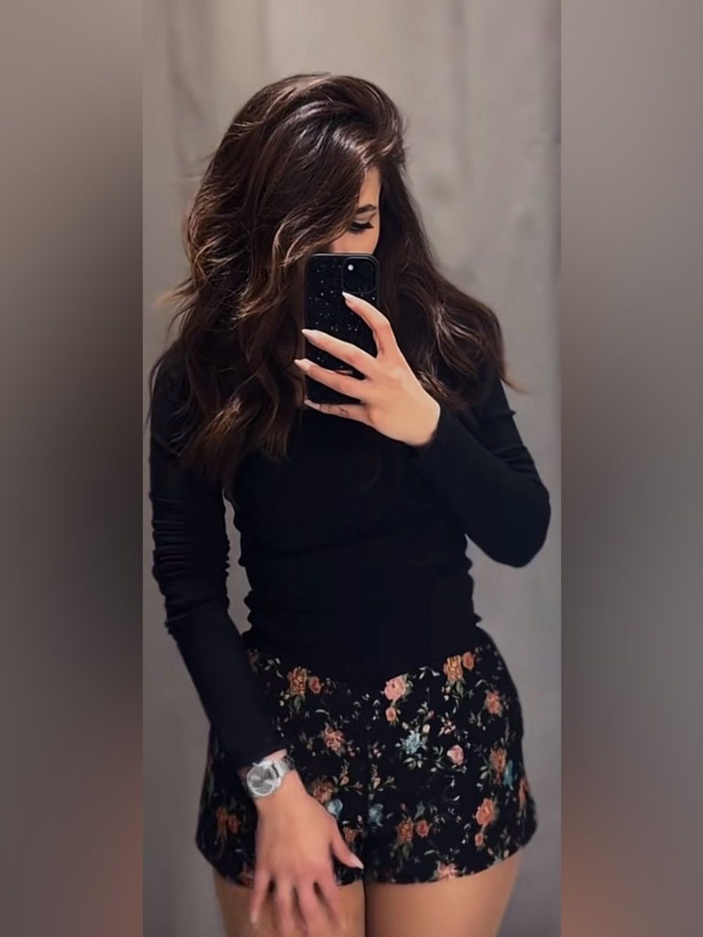 Zara Floral Jacquard mini shorts